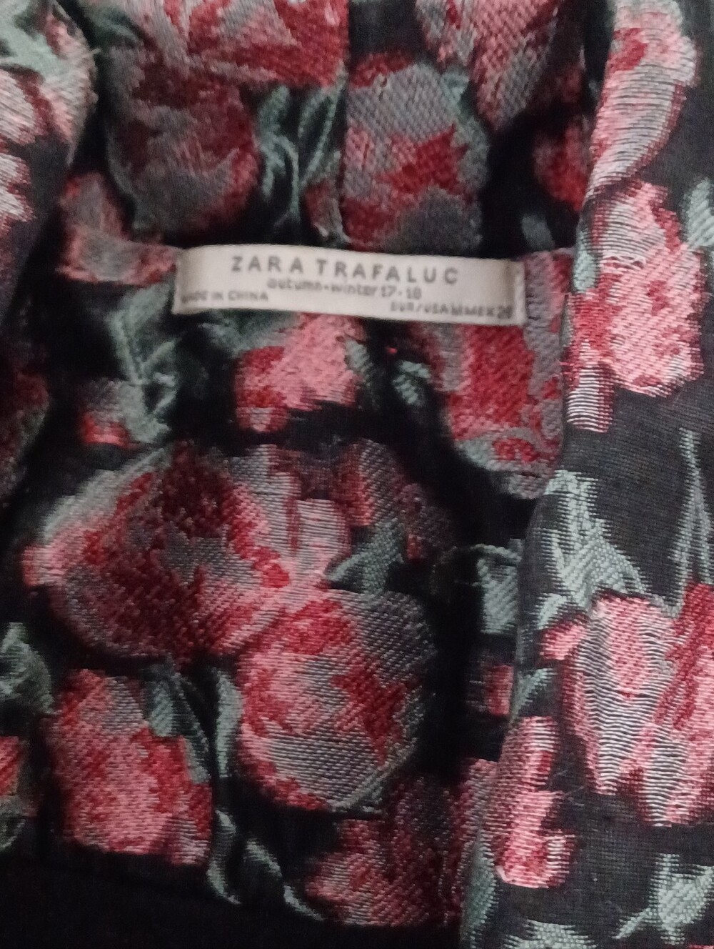 Zara Oversized Patchwork Kimono Jacket- Velvet & Faux Fur- Size M - Picture 6 of 7